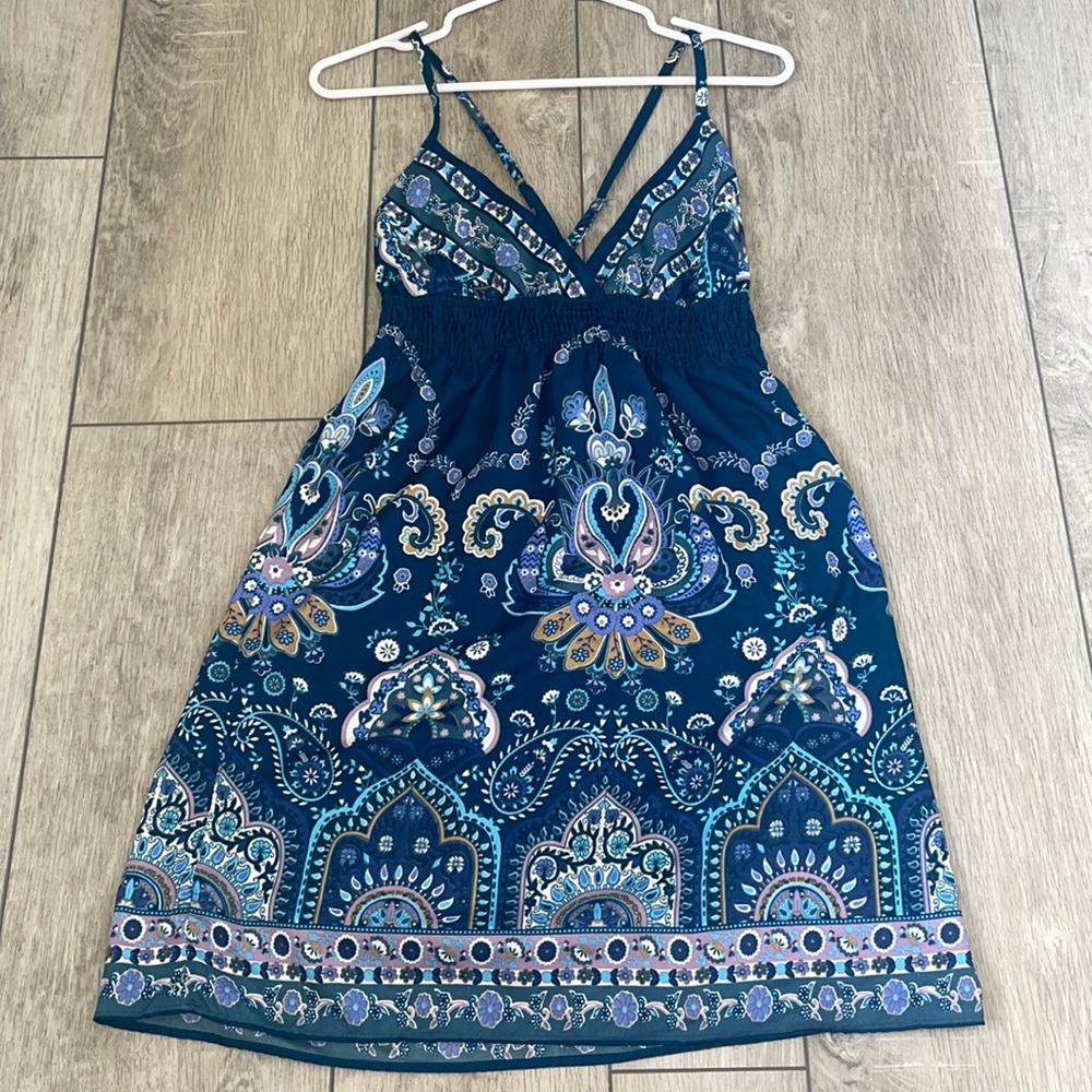 Teal summer dress